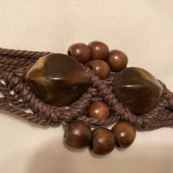 Boho handmade macrame belt, self tie - Picture 5 of 9